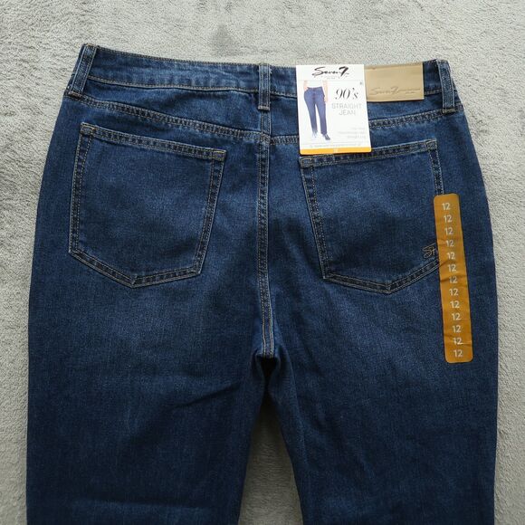 Seven7 Jeans Women's Size 12 Blue High-Rise 90's Straight Denim 29" Inseam NWT - Picture 14 of 16